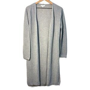 Prologue Longline Open Front Cardigan Women’s XS Soft Gray Textured Knitwear.